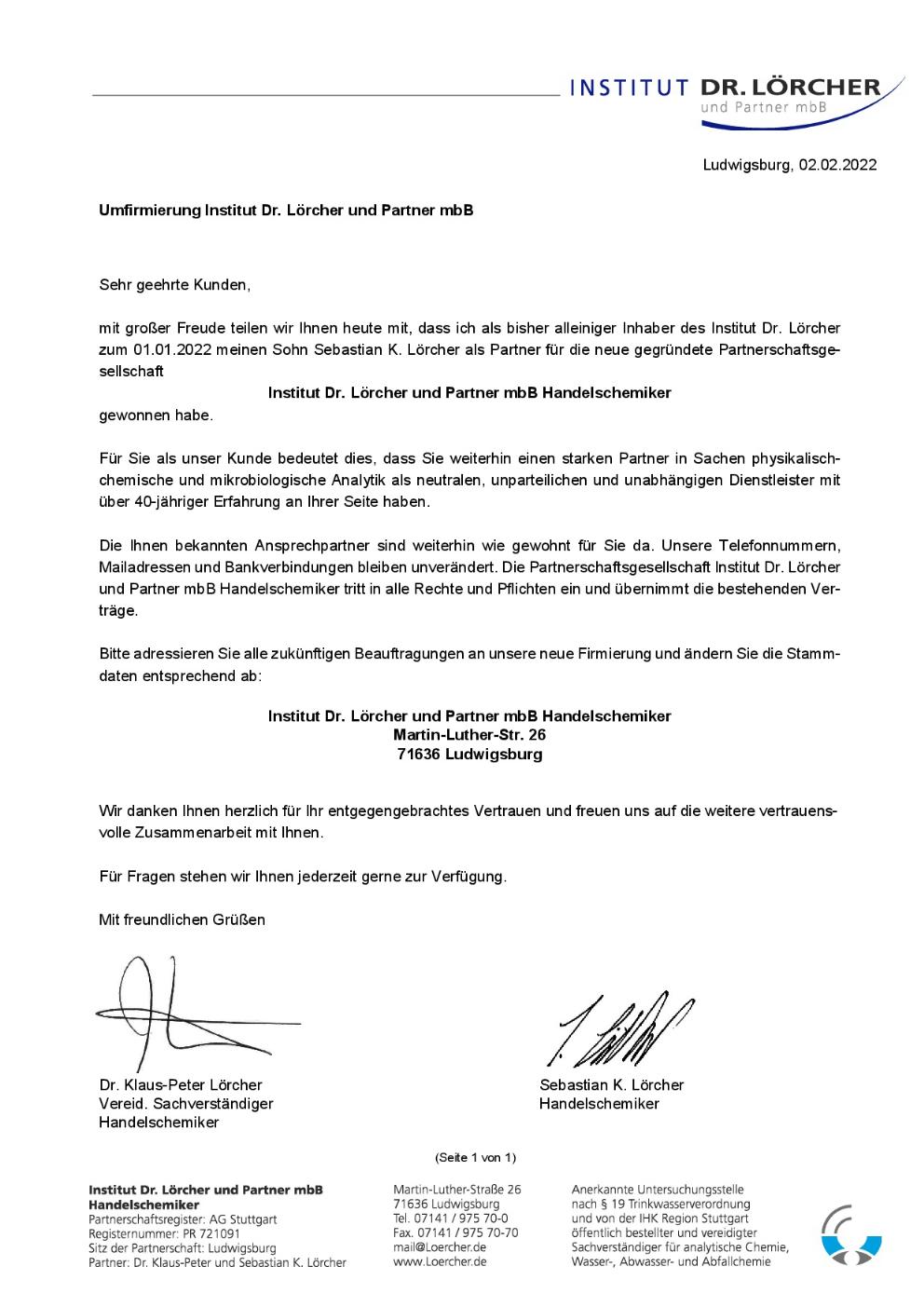 Umfirmierung