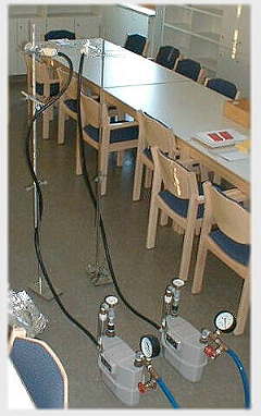 Meßaufbau in einem Klassenzimmer