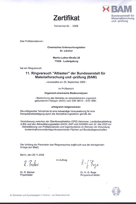 BAM Ringversuch 11-2005 Seite 2