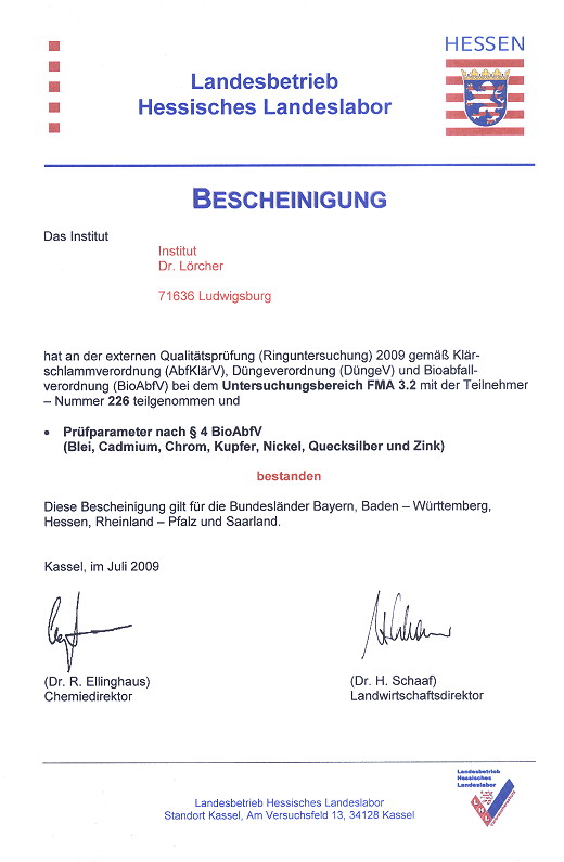 LHL Ringversuch 2009