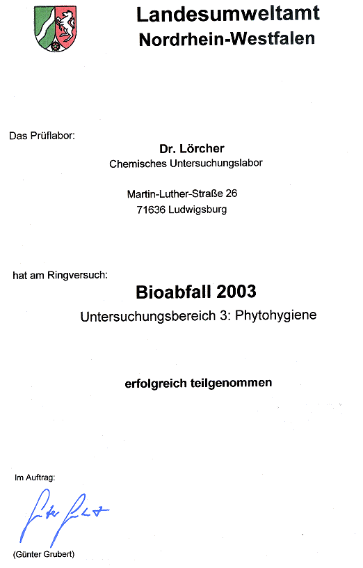 Ringversuch 2003