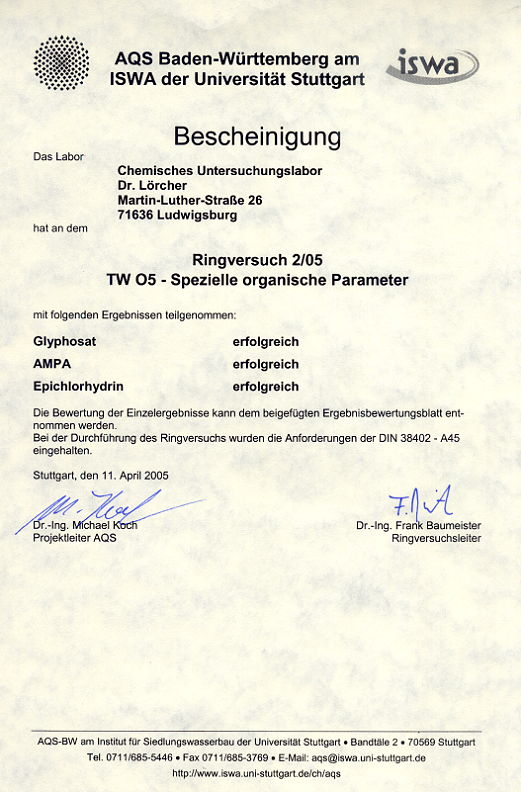 AQS Ringversuch 2/2005