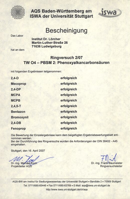 AQS Ringversuch 2-07