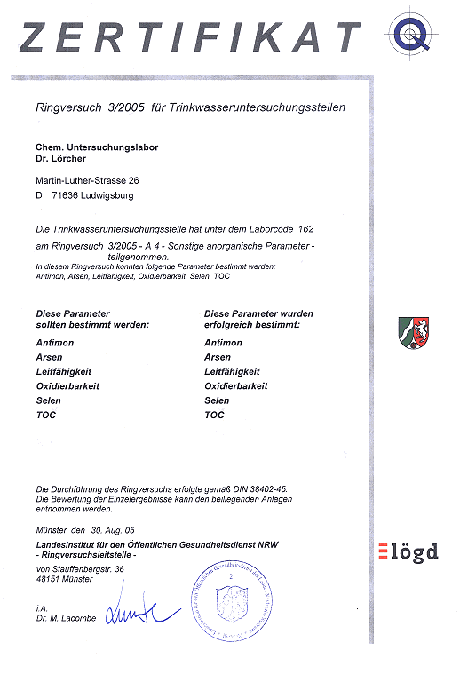 lögd - Ringversuch 3/2005