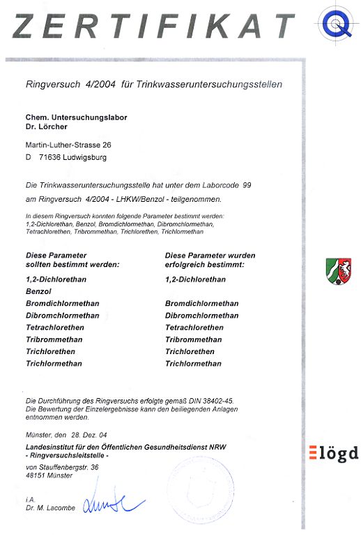 lgd - Ringversuch 4/2004