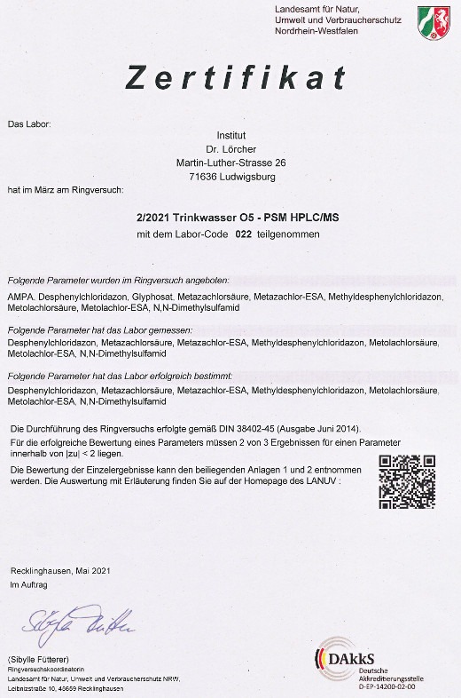 2/2021 Trinkwasser O5 - PSM HPLC/MS